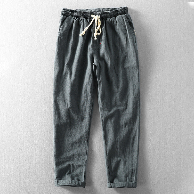 Autumn Linen Men's Casual Loose Cotton And Linen Casual Pants