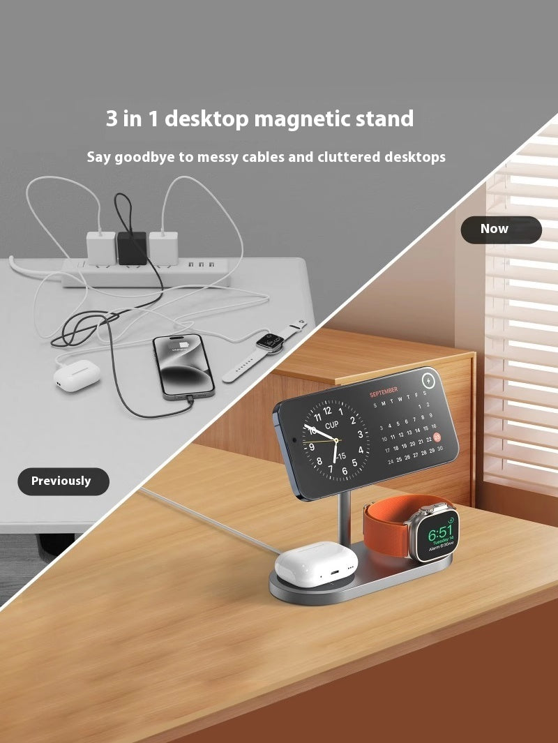 Magnetic Fast Charging Three-in-one Wireless Charger