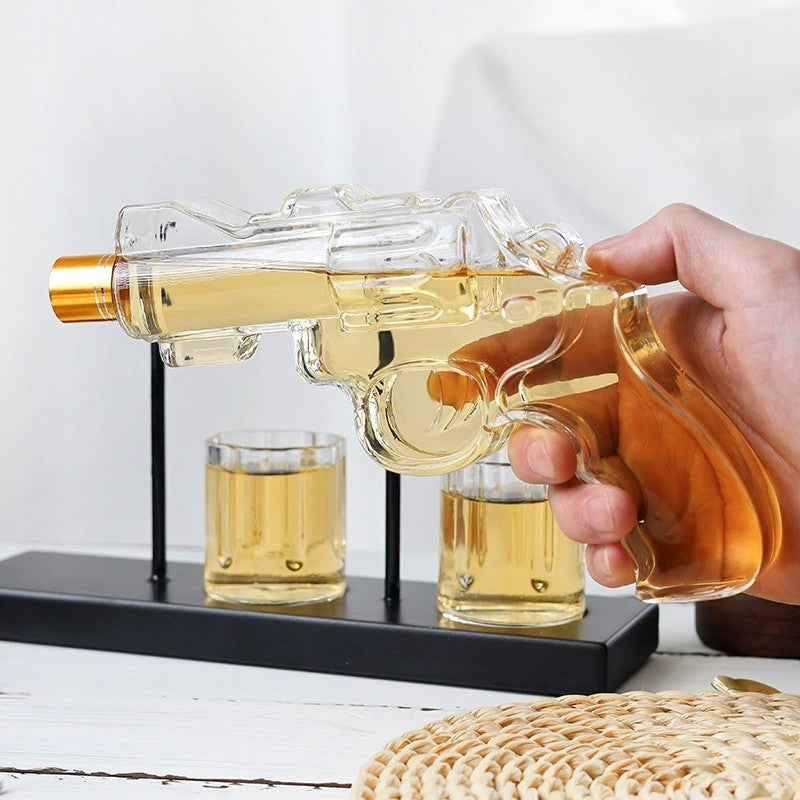 Pistol-shaped Glass Wine Bottle Wine Bubbler