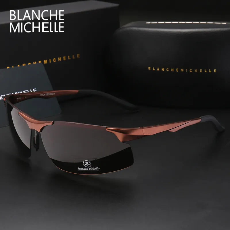 Aluminum Magnesium Men Sunglasses Polarized Sports