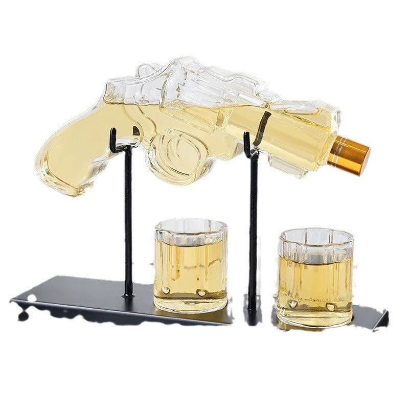 Pistol-shaped Glass Wine Bottle Wine Bubbler