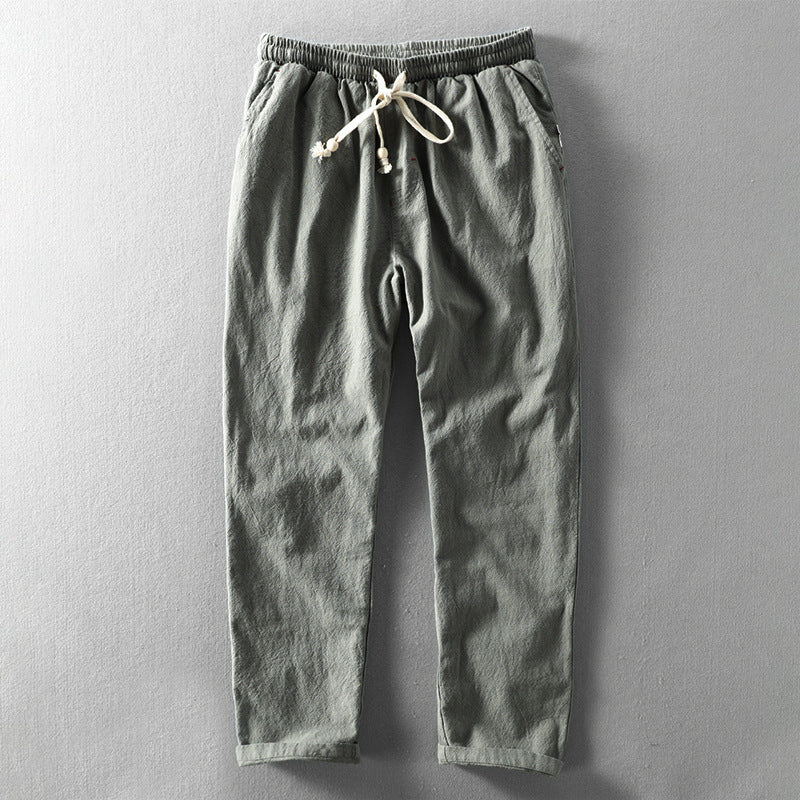 Autumn Linen Men's Casual Loose Cotton And Linen Casual Pants