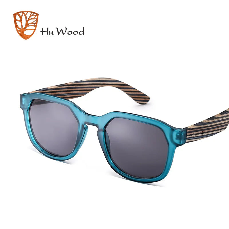 HU WOOD Polarized Sunglasses for Men Wood Sunglasses Travel Bamboo Sunglass