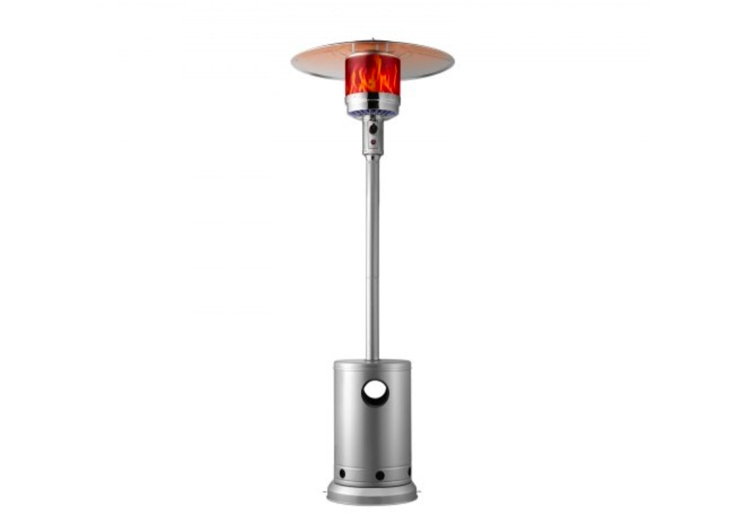 Patio Heater for Outdoor Use, 50000BTU Propane Heater Tall Hammered With Round Table Design, Metal Burner and Wheels, Outdoor Patio Flame Heater for Patio, Party, Backyard, Garden,