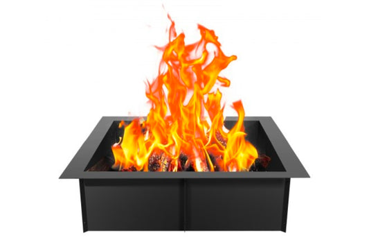 Fire Pit Ring, 42x42 in Outer/36x36 in Inner Diameter, 10inch Height Square Fire Pit Insert, Heavy Duty Carbon Steel Liner DIY Campfire Ring above or In-Ground, for Outdoor Camping, Bonfires