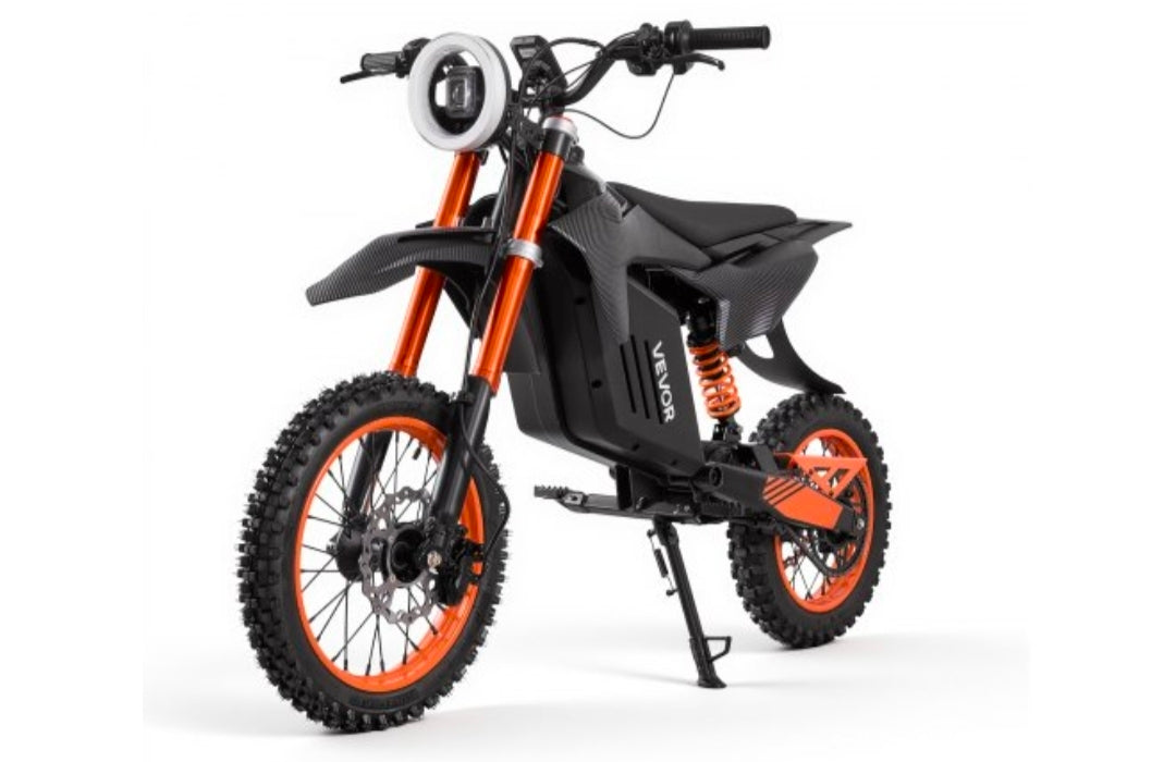 Electric Dirt Bike for Teens Adults, 2000W Motor, 31 MPH Speed, 31 Miles Max Range, 48V 22.5Ah Battery, Off-Road Motorcycle with Light, Display, Dual Suspension & Hydraulic Brakes for Age 14+