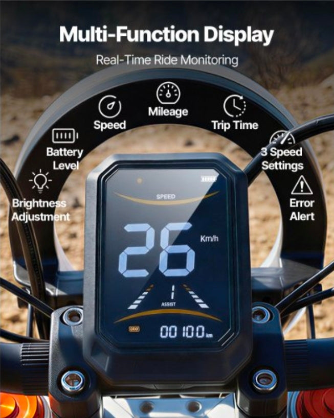 Electric Dirt Bike for Teens Adults, 2000W Motor, 31 MPH Speed, 31 Miles Max Range, 48V 22.5Ah Battery, Off-Road Motorcycle with Light, Display, Dual Suspension & Hydraulic Brakes for Age 14+