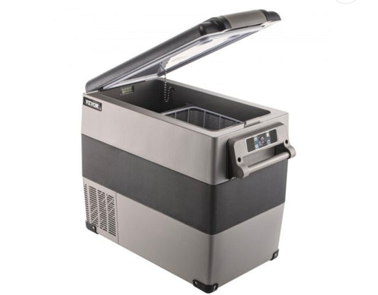 12 Volt Refrigerator, 58 Qt Car Refrigerator, Dual Zone Portable Freezer, Cooler Compressor Freezer with 12/24V DC and 110-240V AC, Freezer Fridge Cooler, for Car, Truck RV, Camping and Home Use