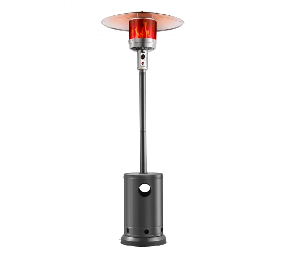 Patio Heater for Outdoor Use, 50000BTU Propane Heater Tall Hammered With Round Table Design, Metal Burner and Wheels, Outdoor Patio Flame Heater for Patio, Party, Backyard, Garden,